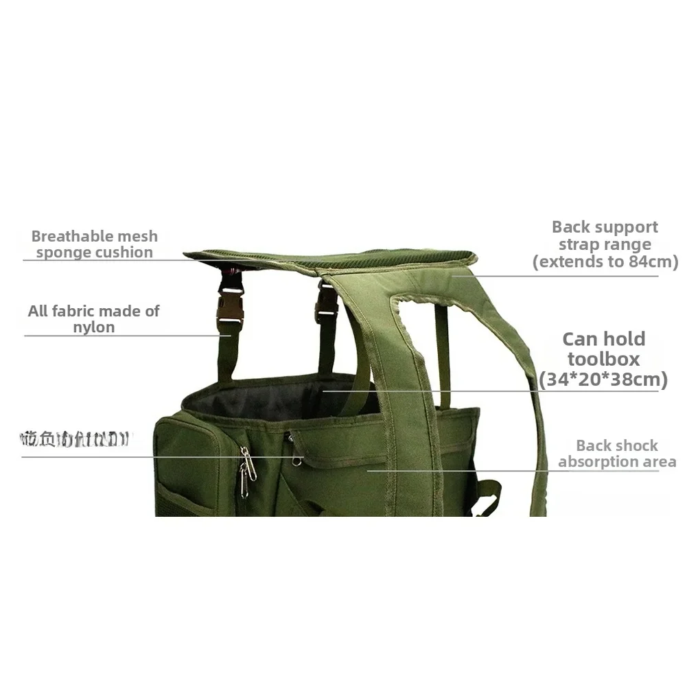Fishing Backpack - Mochila de pesca com tecido de